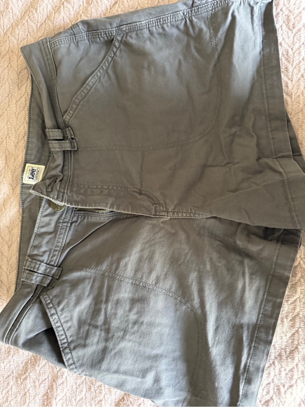 Lee Women's Gray Cotton Shorts